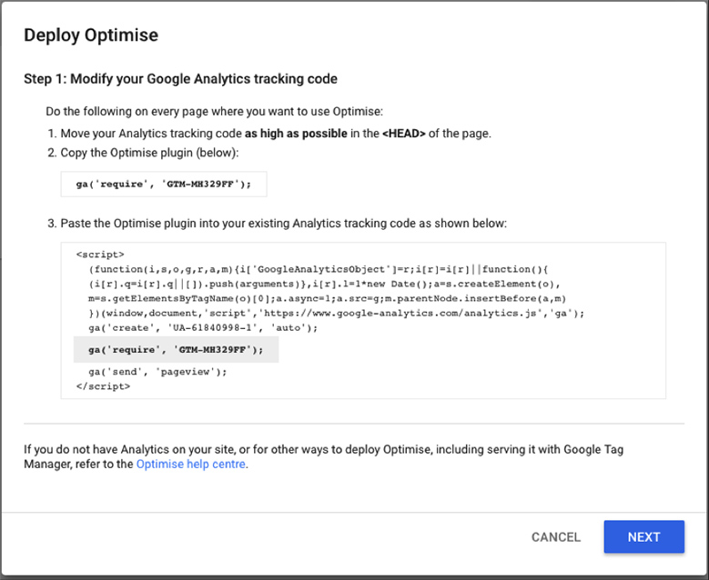 Google-Optimize-Analytics-Tracking-Code-Step1