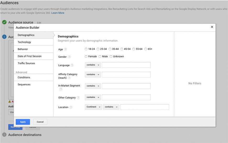 Google Analytics Audiences