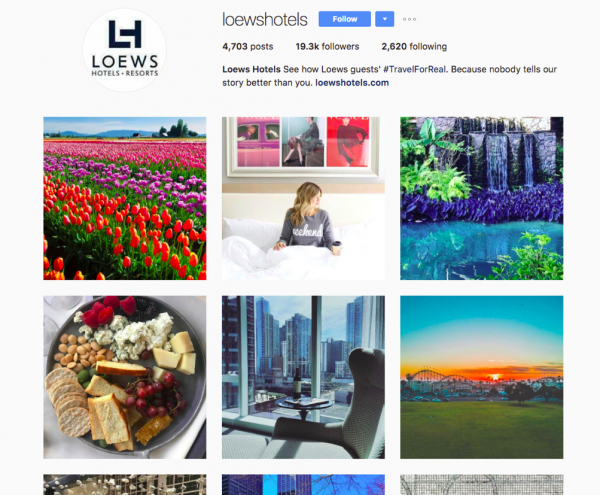 Loews Hotels Instagram User Generated Content